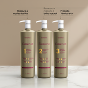 Super Kit Carbonne Shampoo, Máscara E Leave In 1L (3 itens) - Essendy Cosméticos